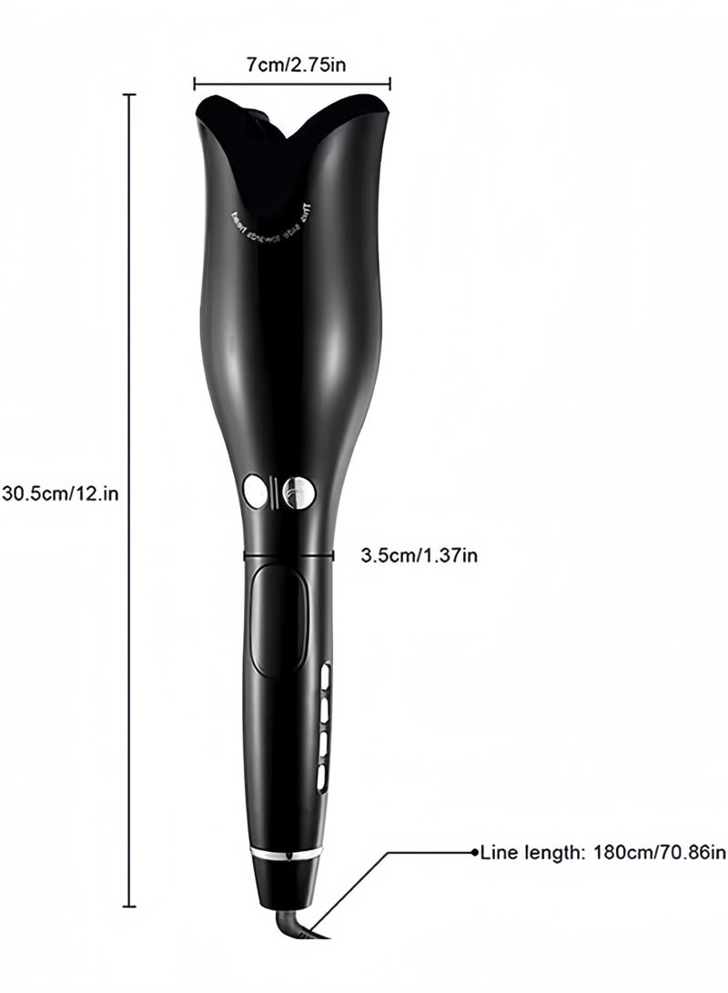 BLOOMING TIME HAIR CURLER ROSE SHAPE CERAMIC AUTOMATIC WHITE (Black) - Image 3